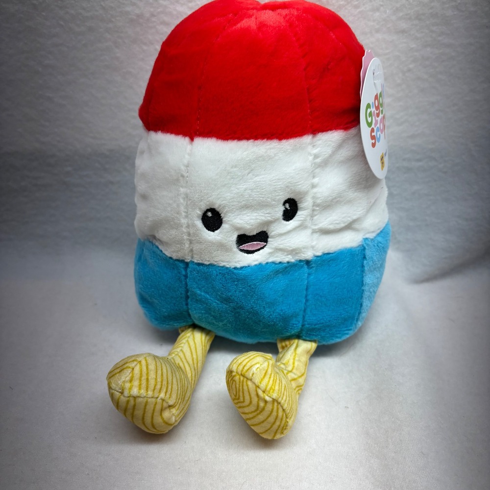 Giggle scape Plush Red White Blue Popsicle Treat Toy‎ Stuffed Friend Ages 1+
